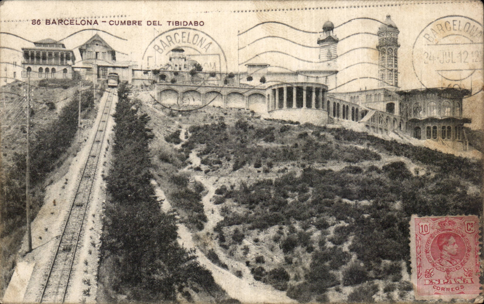 CPA Spain Espana Spain Barcelona Cumbre del Tibidabo