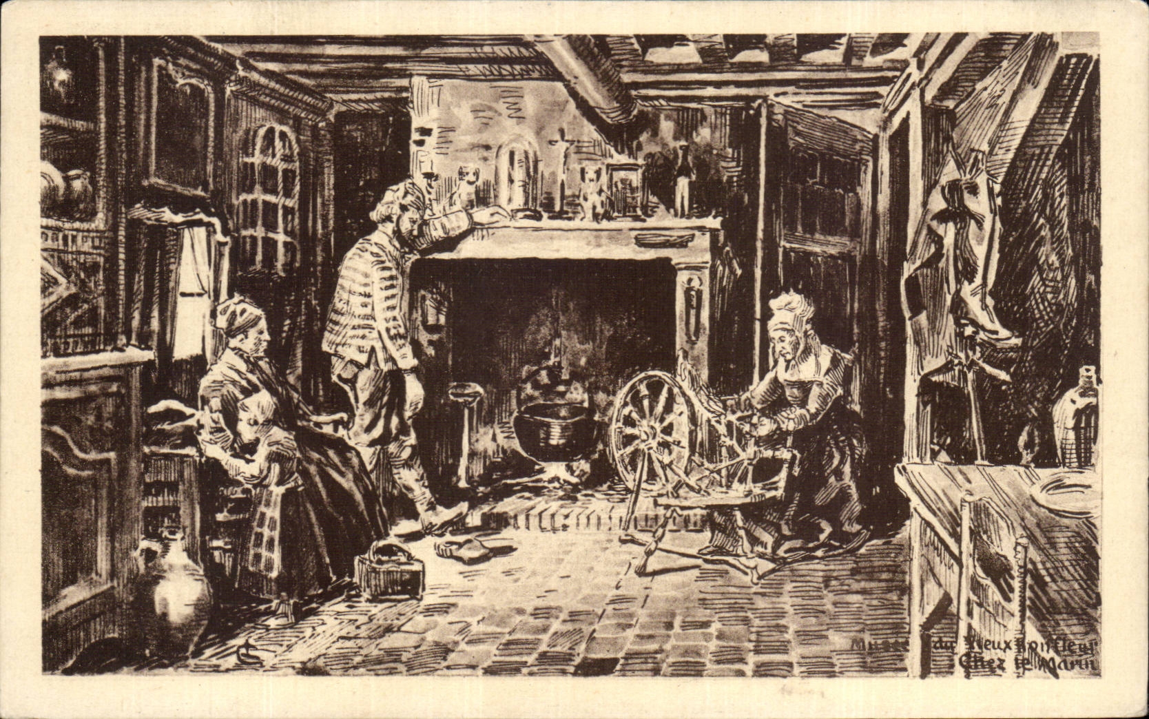 CPA Museum of the Honfleur Old man In the sailor