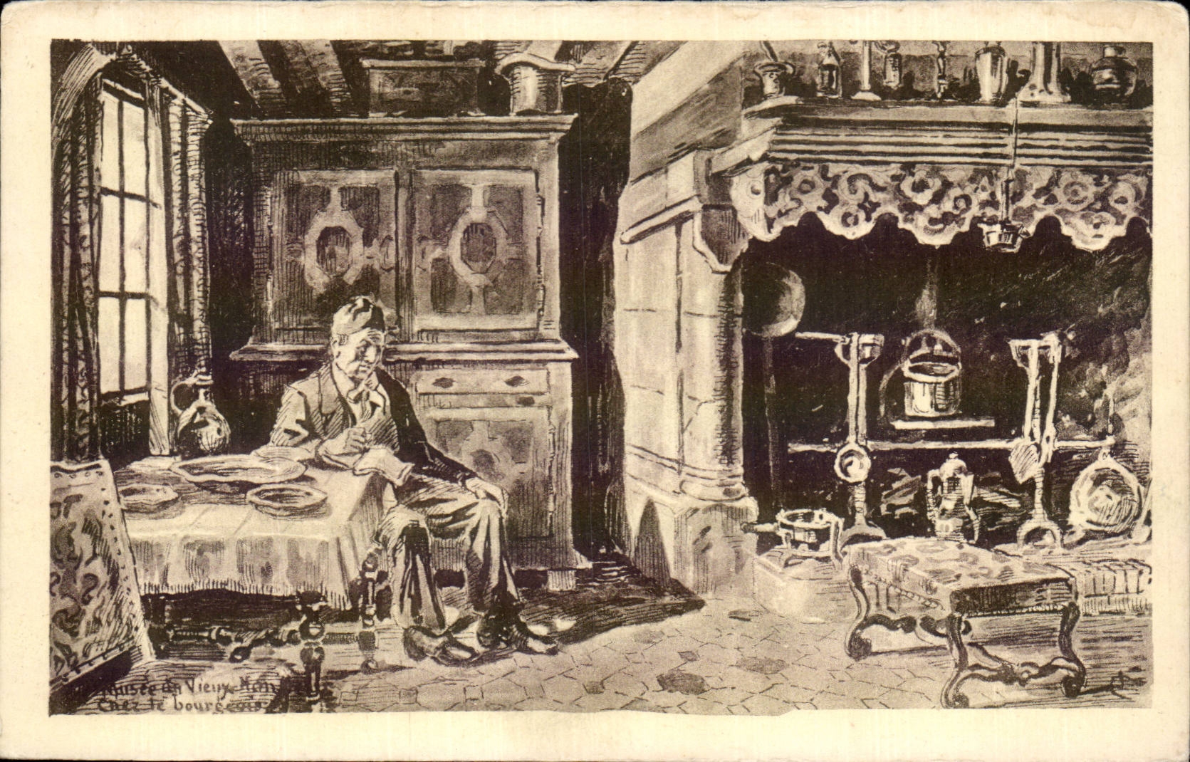 CPA Honfleur Museum of the Honfleur old man At the middle-class man