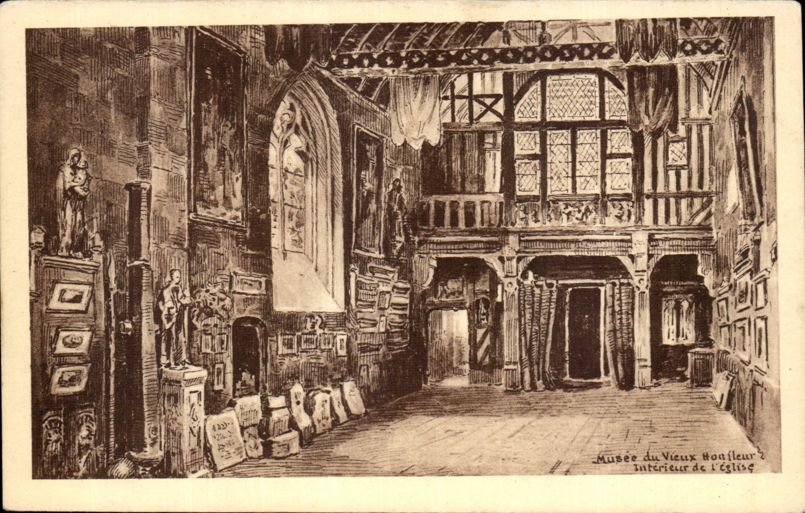CPA Honfleur Museum of Interior the Honfleur old man of the church