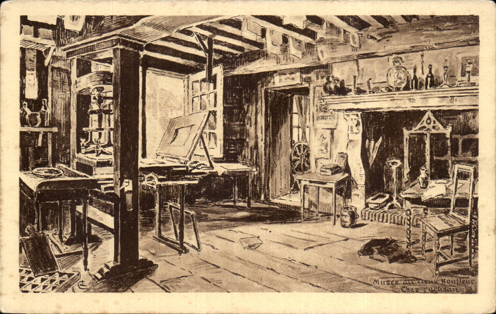 CPA Honfleur Museum In the craftsman