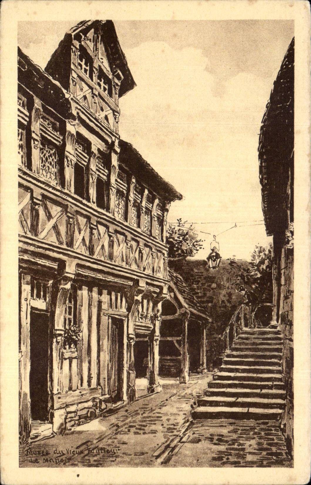 CPA Honfleur Museum the manor