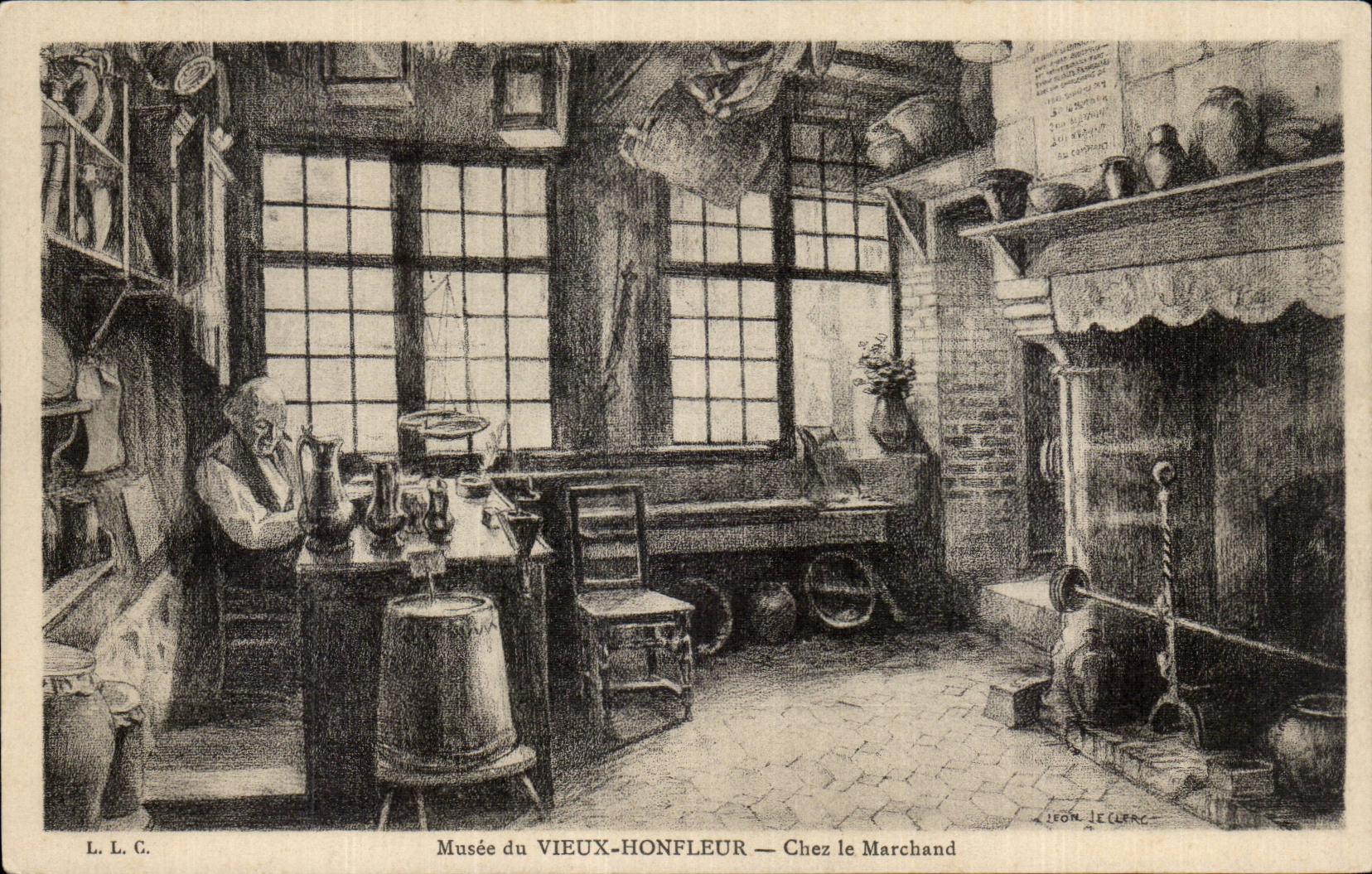 CPA Honfleur Museum In the merchant