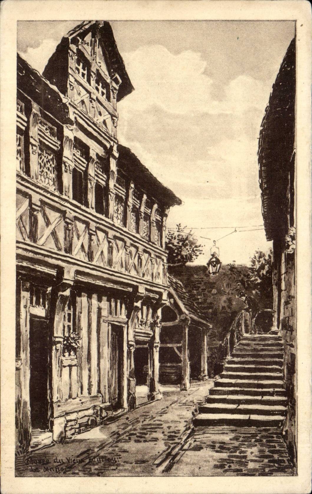 CPA Honfleur Le musee le manoir