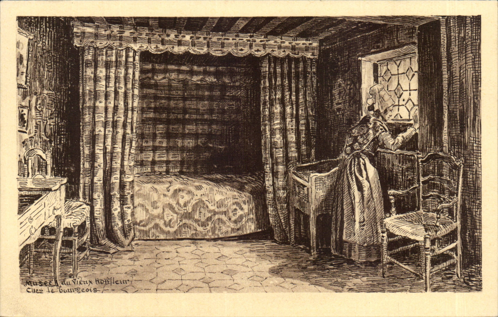 CPA Honfleur Le musee Chez le bourgeois