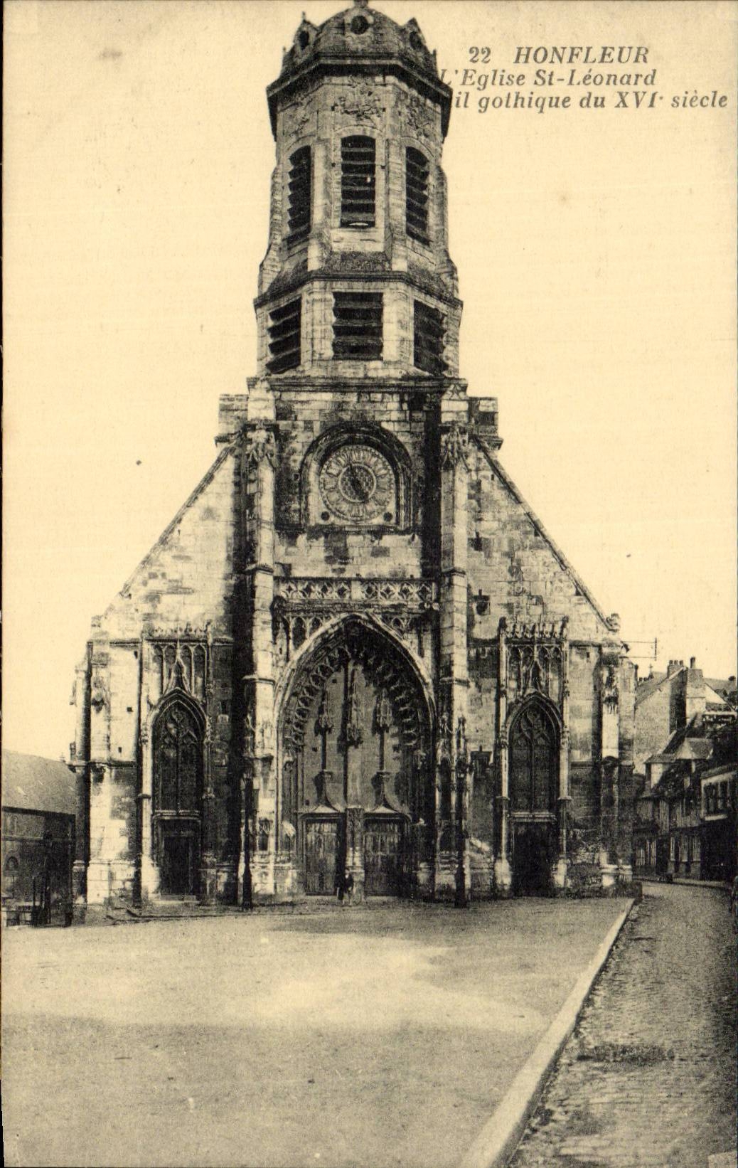 CPA Honfleur the church St Gothic Leonard Gate