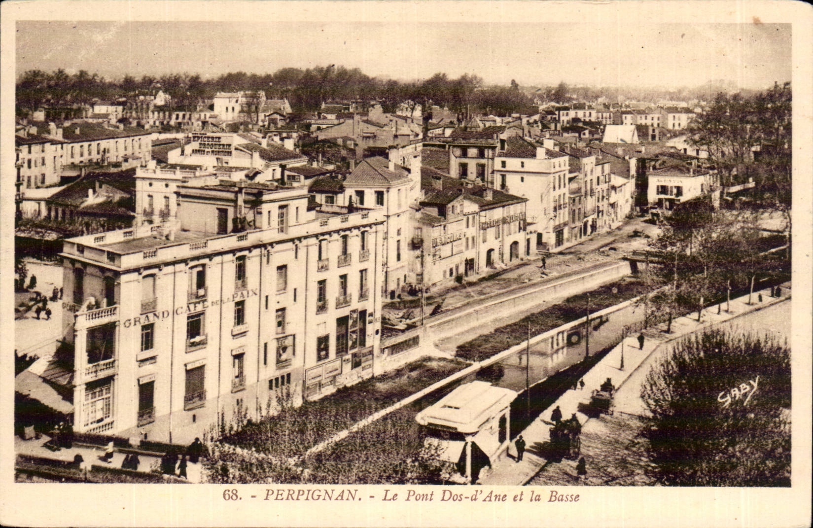CPA Perpignan Le pont Dos d'ane et la basse