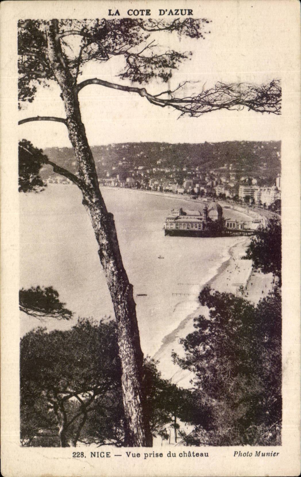 CPA Nizza gesehen vom Schloss