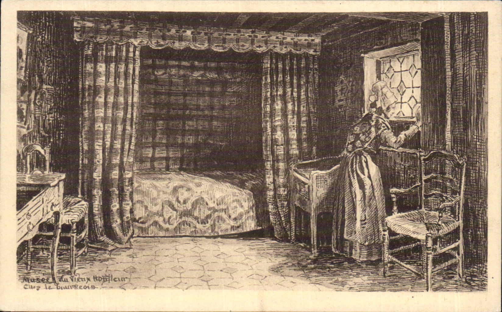 CPA Musee du vieux Honfleur Chez le bourgeois