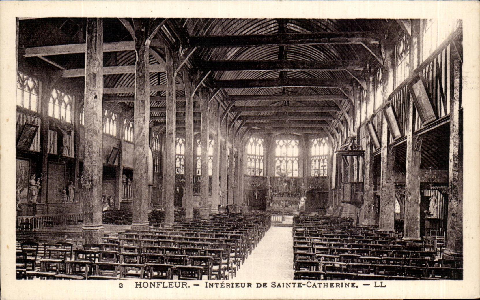 CPA Honfleur Interieur de Sainte Catherine