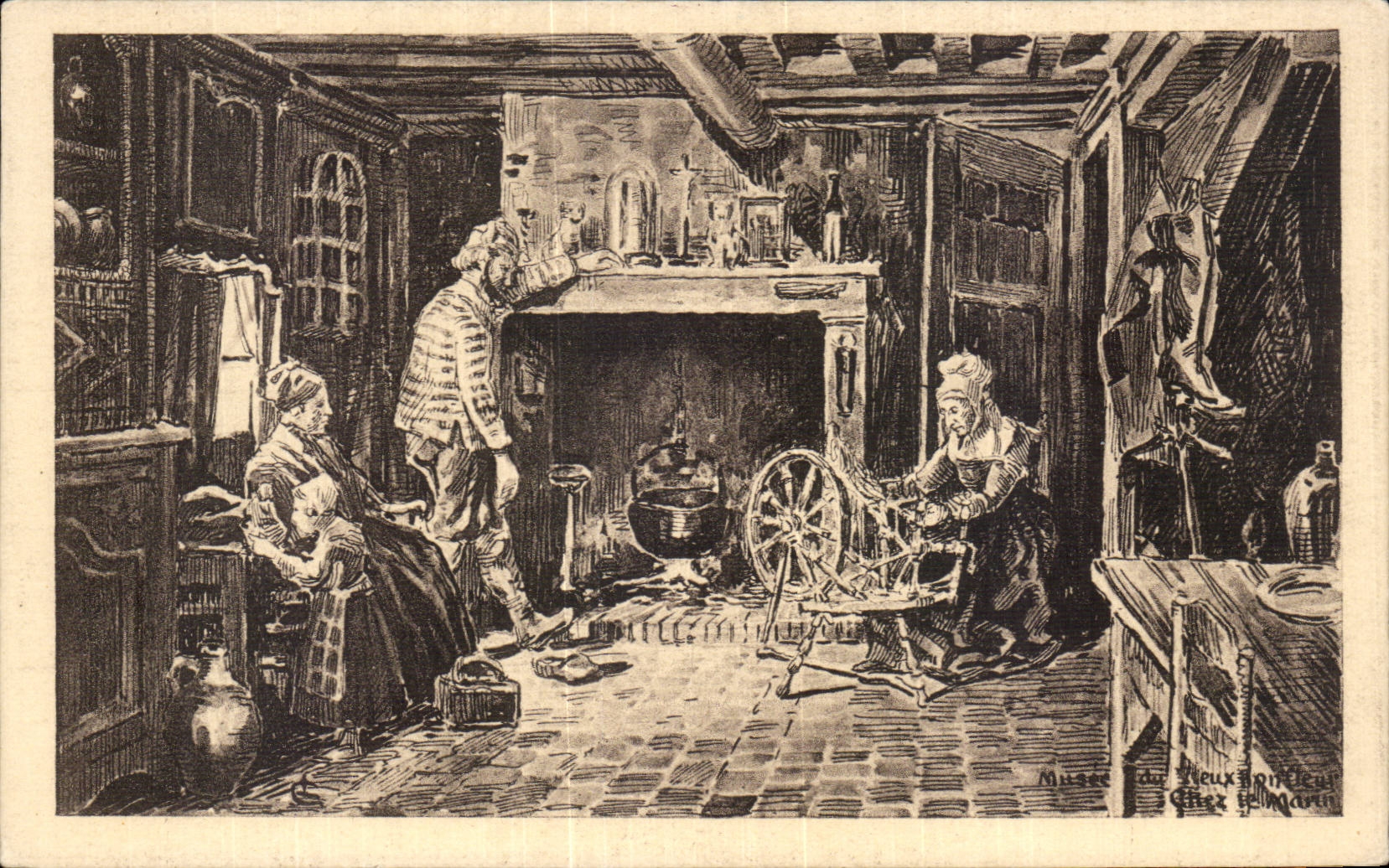 CPA Honfleur Musee du vieux Honfleur Chez le marin