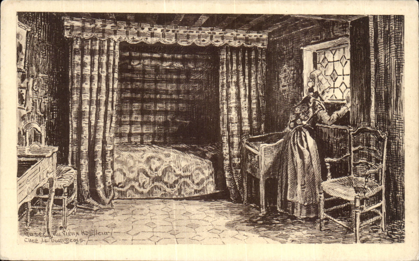 CPA Honfleur Musee du vieux Honfleur Chez le bourgeois