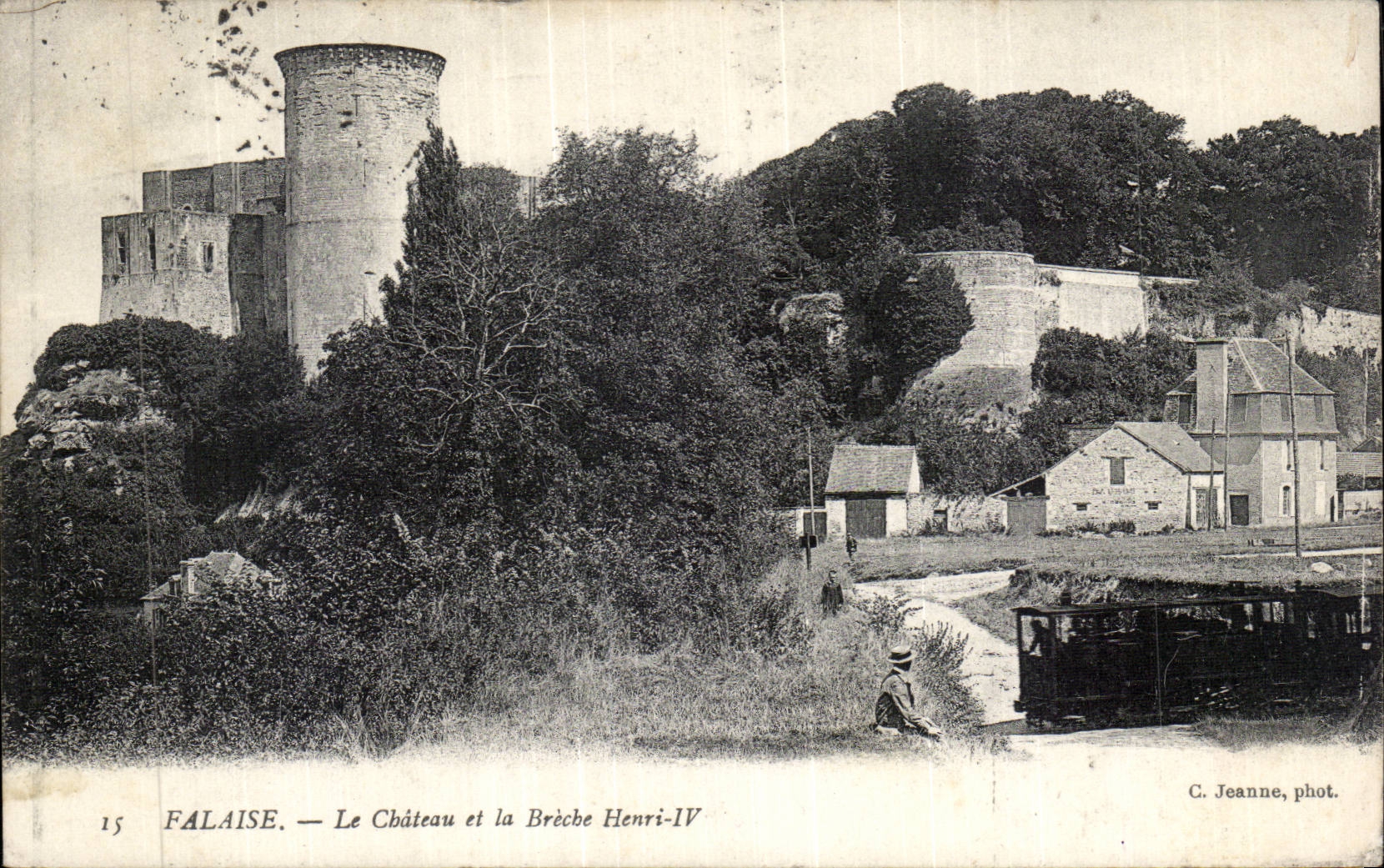 CPA Cliff the castle and the breach Henri IV Train