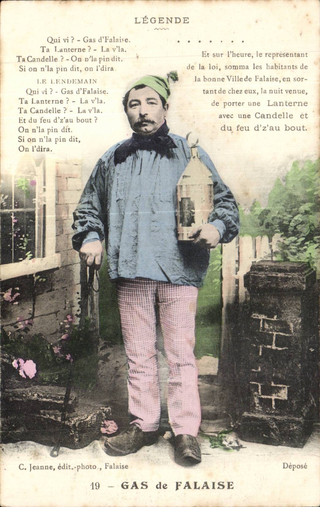 CPA Captions Cliff Gas de Falaise Folklore Costume