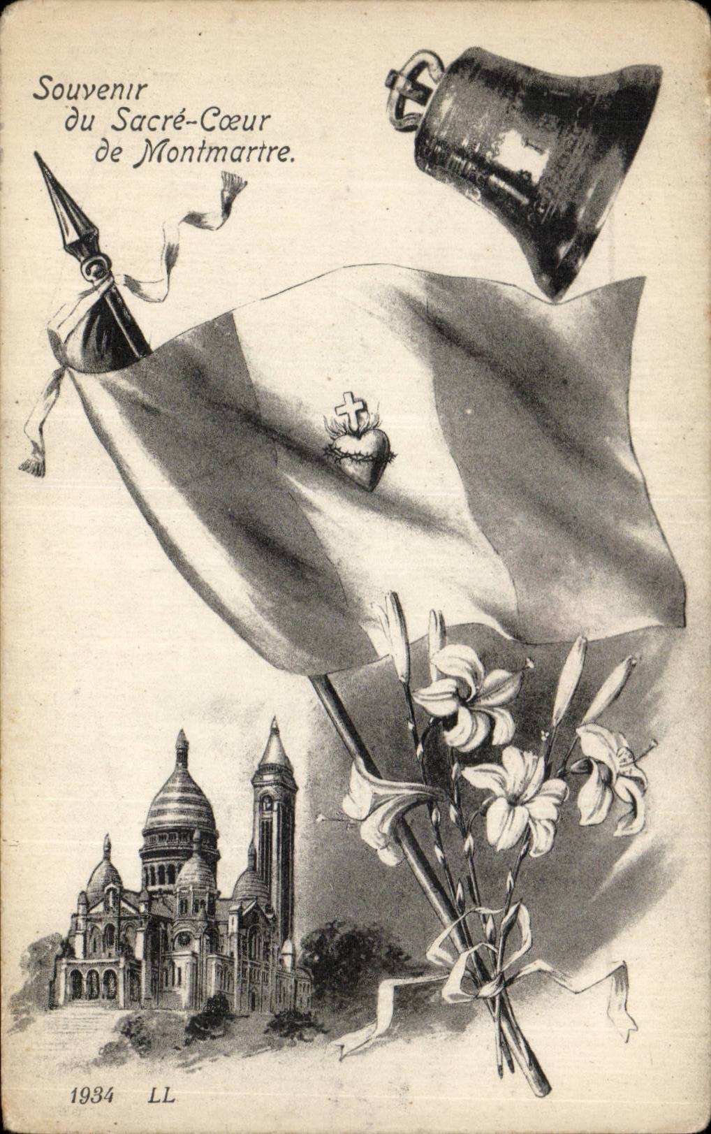 CPA Paris Souvenir du Sacre Coeur de Montmartre Cloche