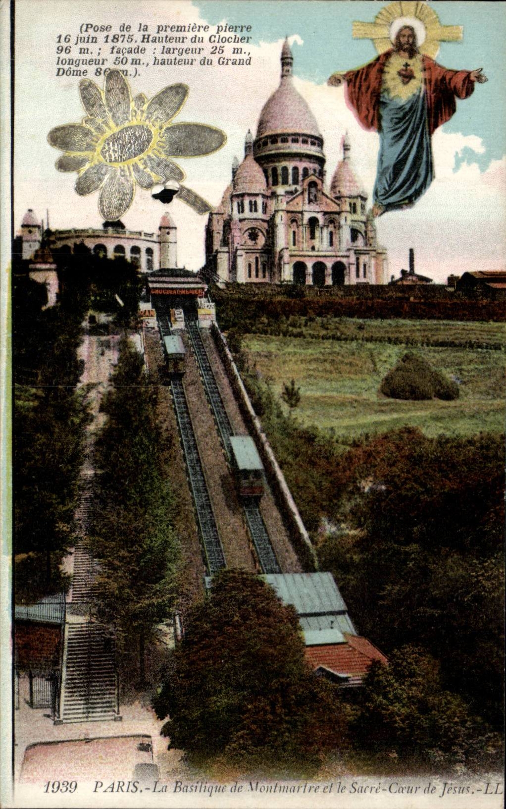 CPA Paris Basilique de montmartre et la Sacre coeur de Jesus