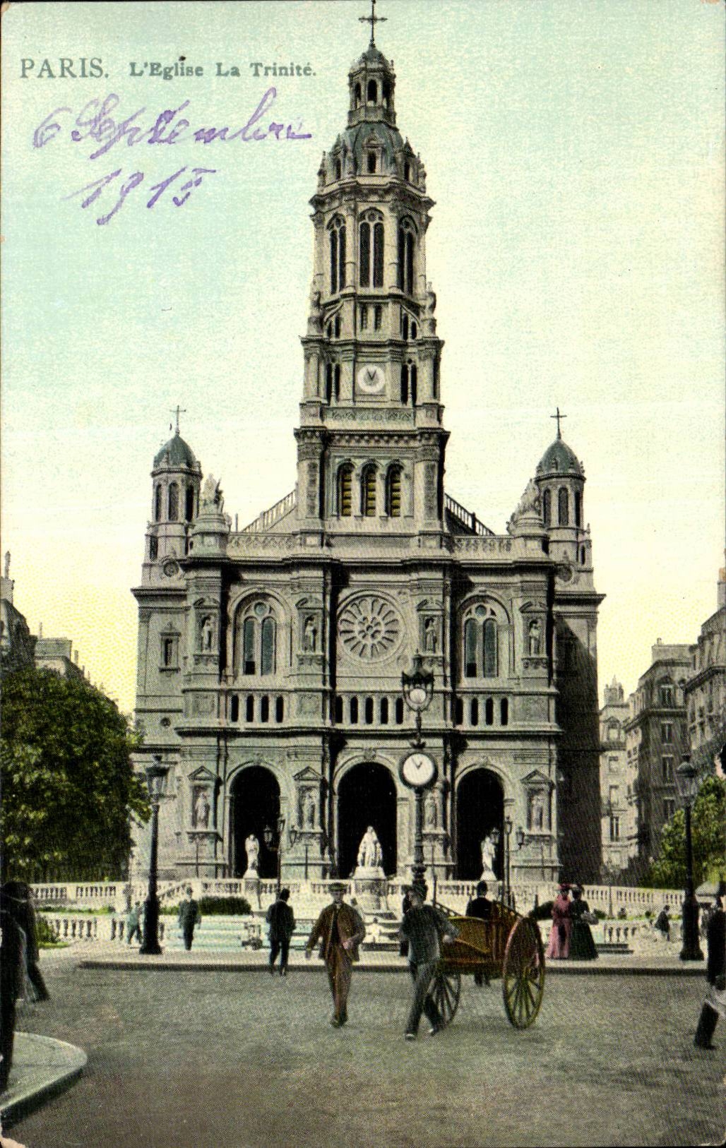 CPA Paris L'eglise de la Trinite
