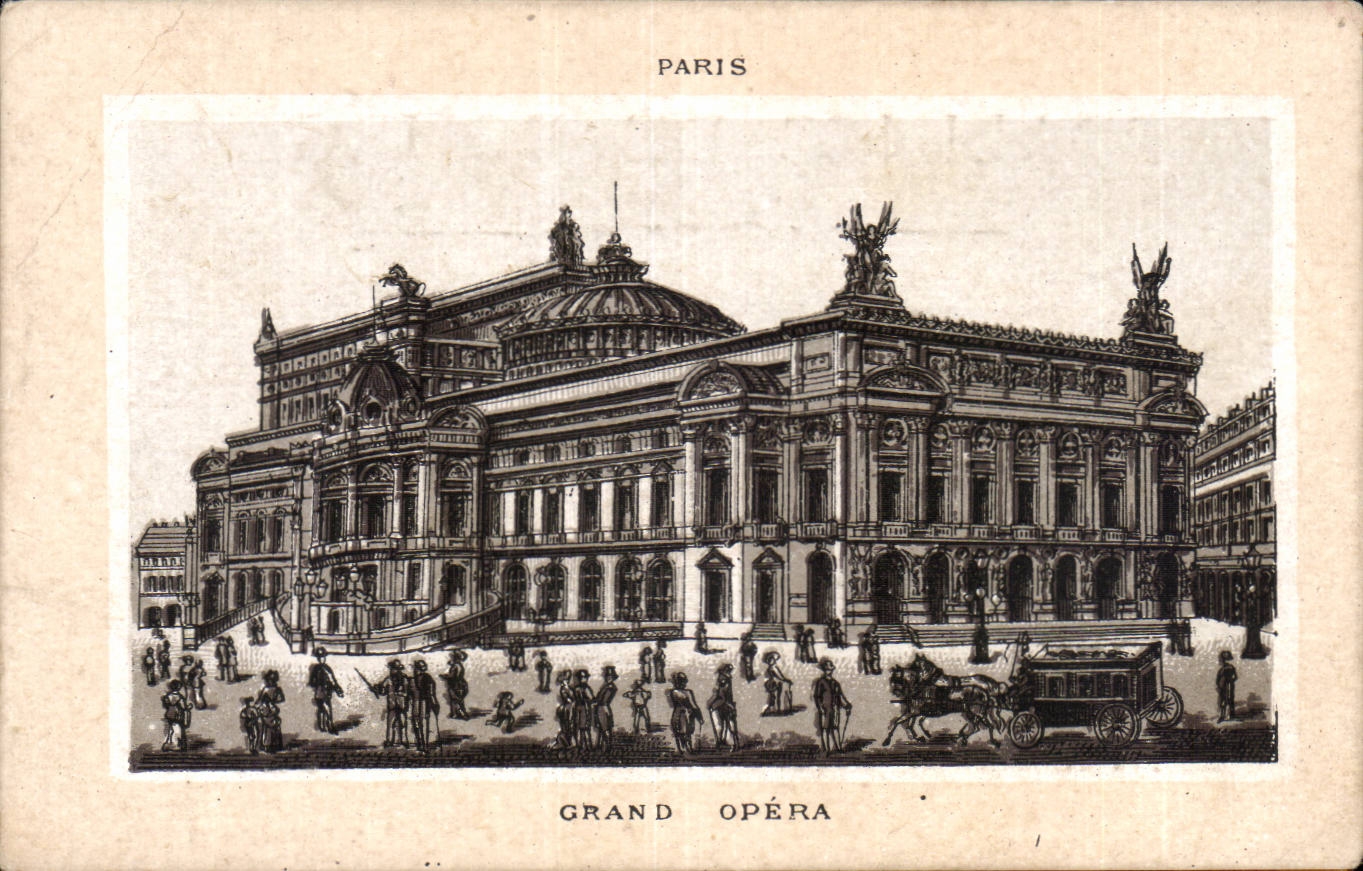CPA Paris Grand opera publicite Vrinat Place Planchat Bourges Chocolat