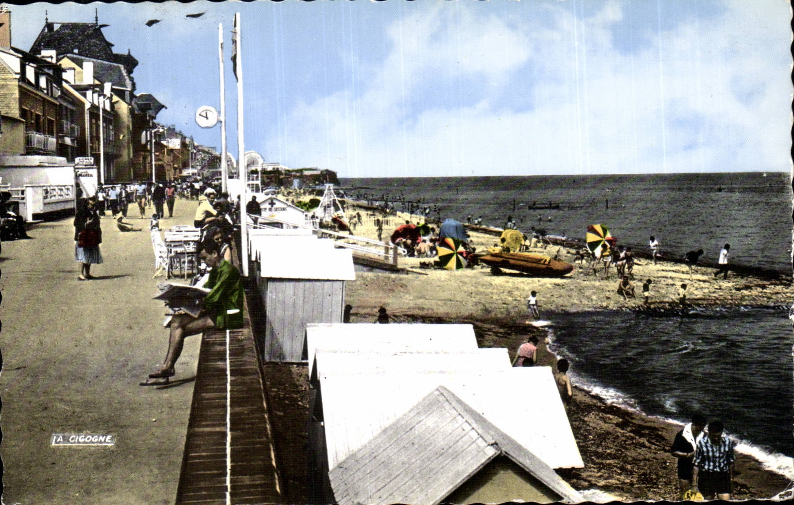 CPA St Aubin on sea the dam and the beach