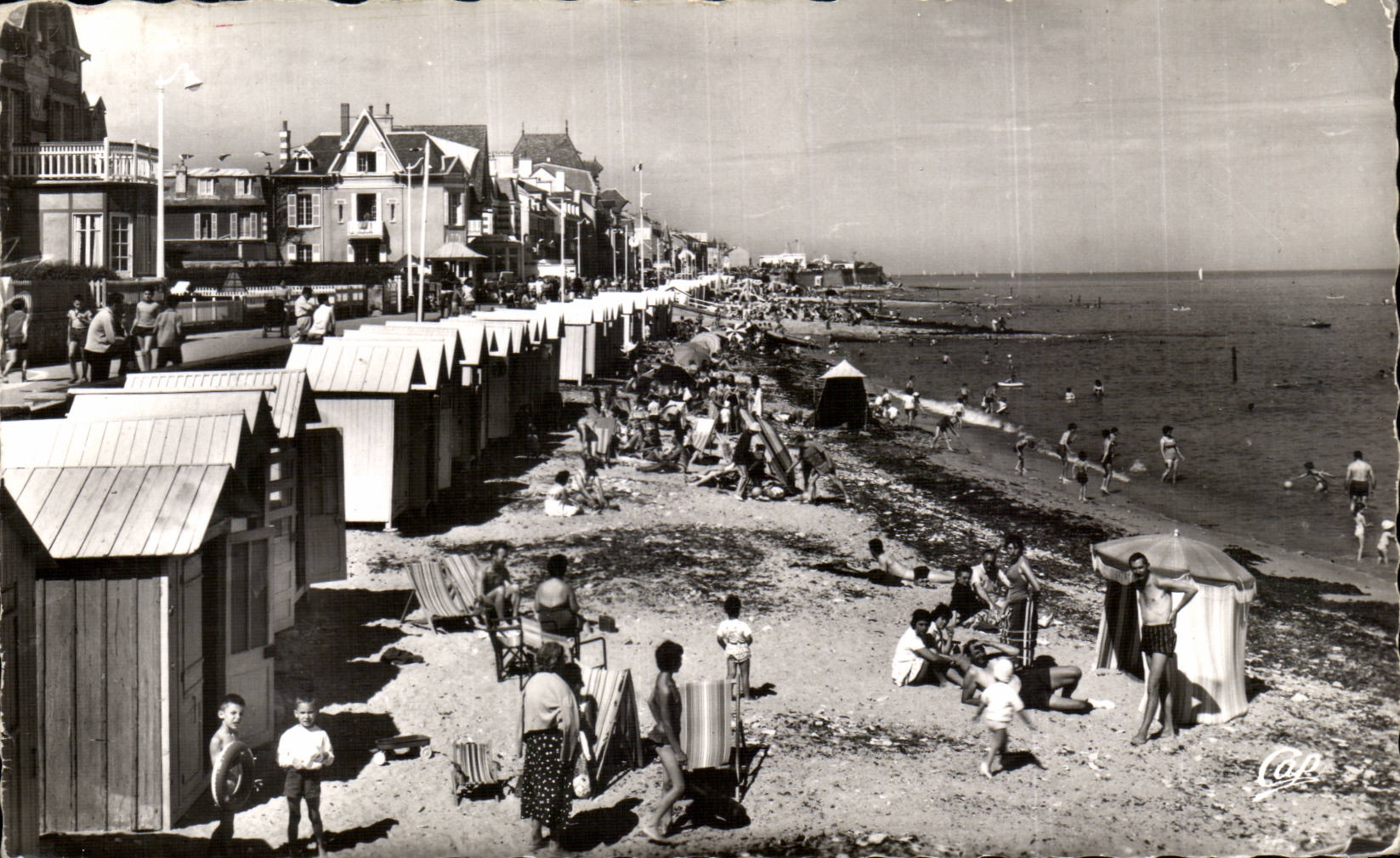 CPA St Aubin on sea the beach per hour of the bath and villas