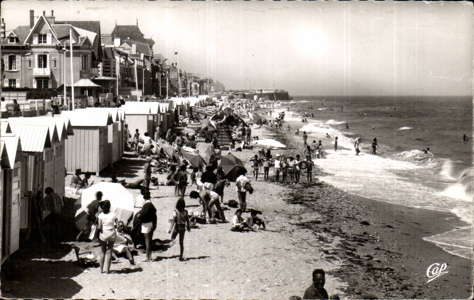 CPA St Aubin on sea the beach per hour of the bath and villas