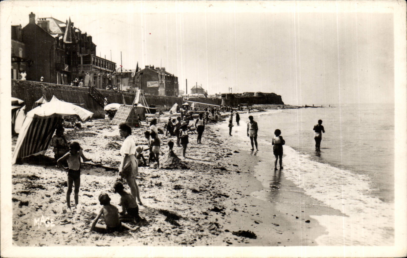 CPA St Aubin on sea the beach