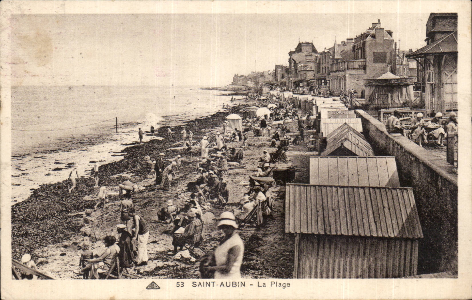 CPA St Aubin on sea the beach