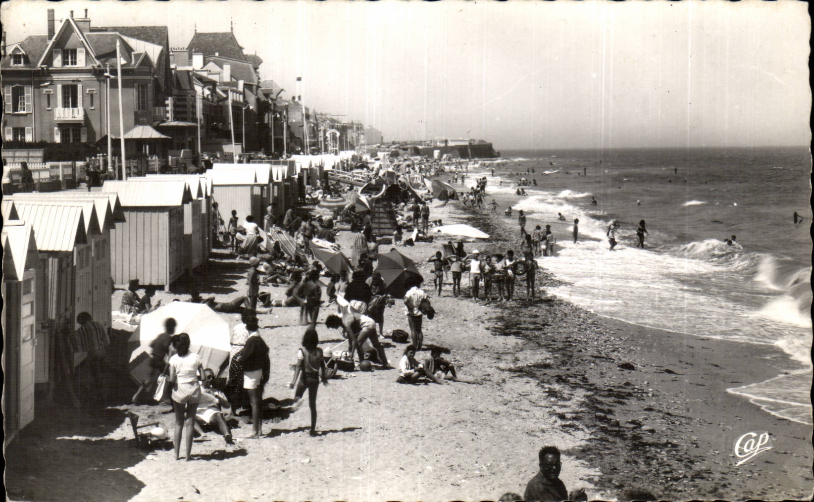 CPA St Aubin on sea the beach per hour of the bath and villas