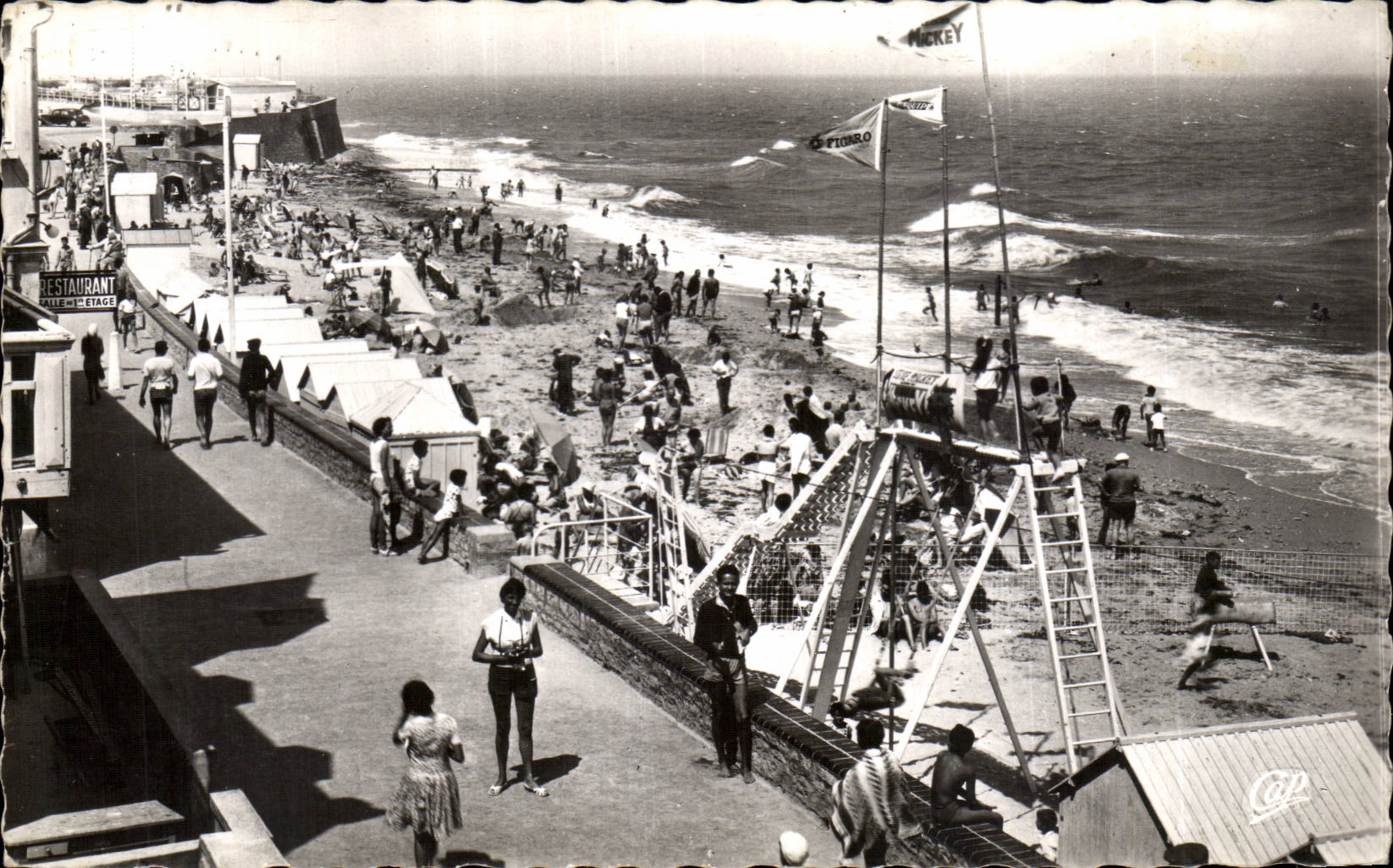 CPA St Aubin on sea the beach per hour of the bath