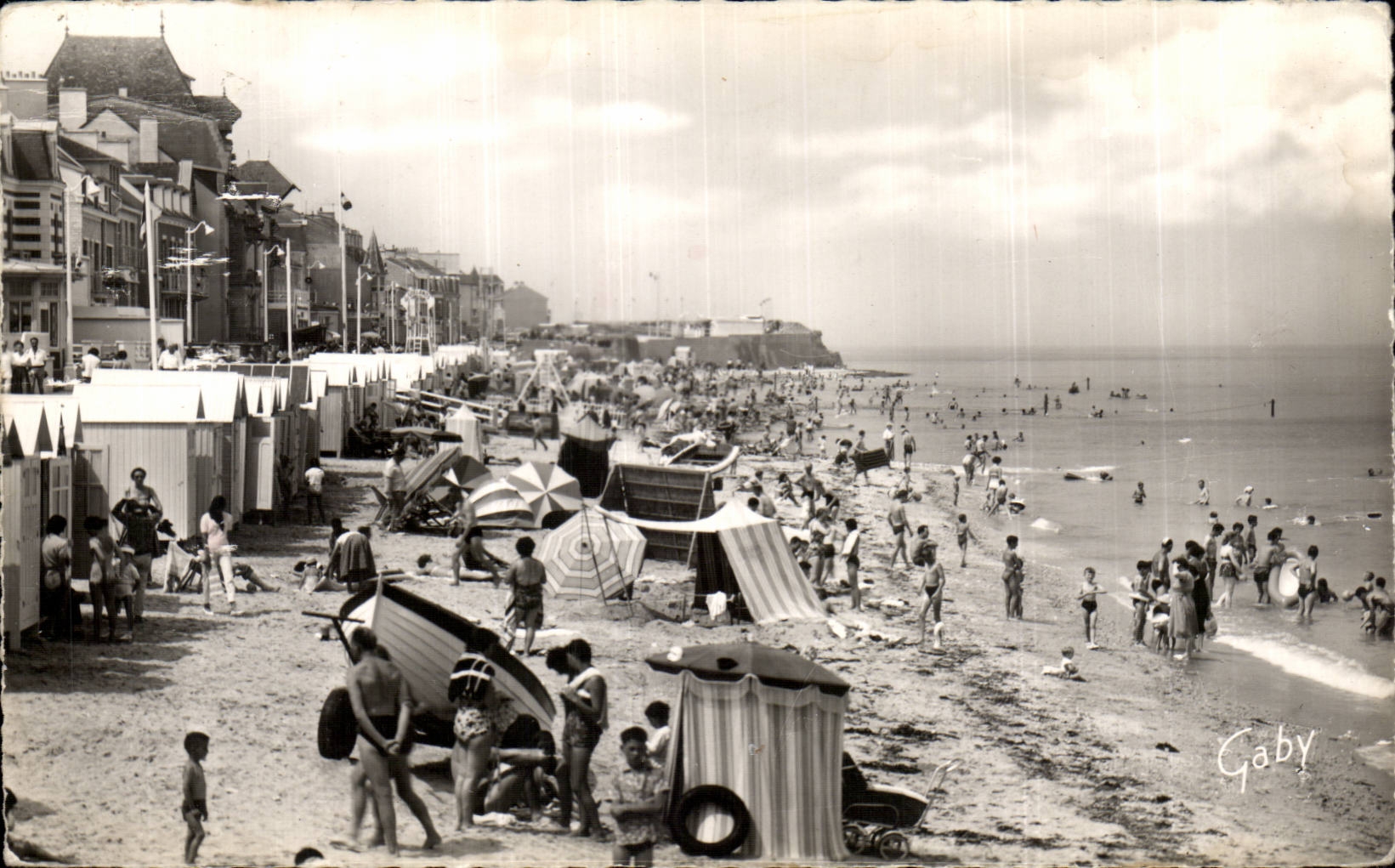 CPA St Aubin on sea the beach