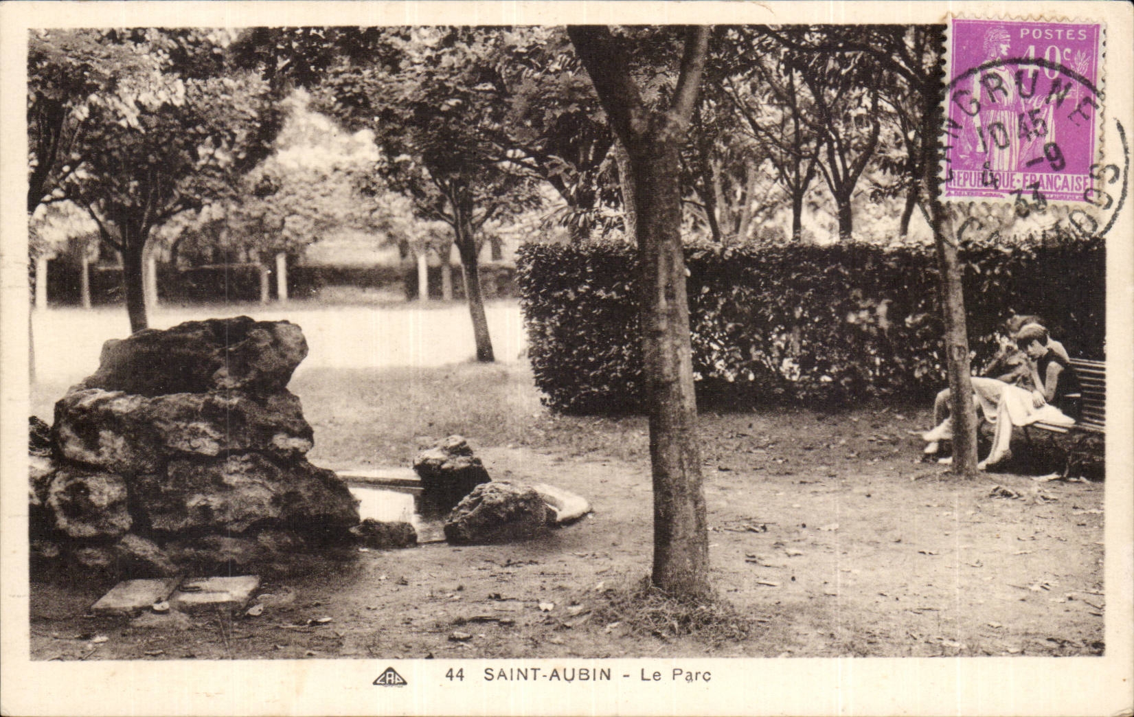 CPA St Aubin on sea the park