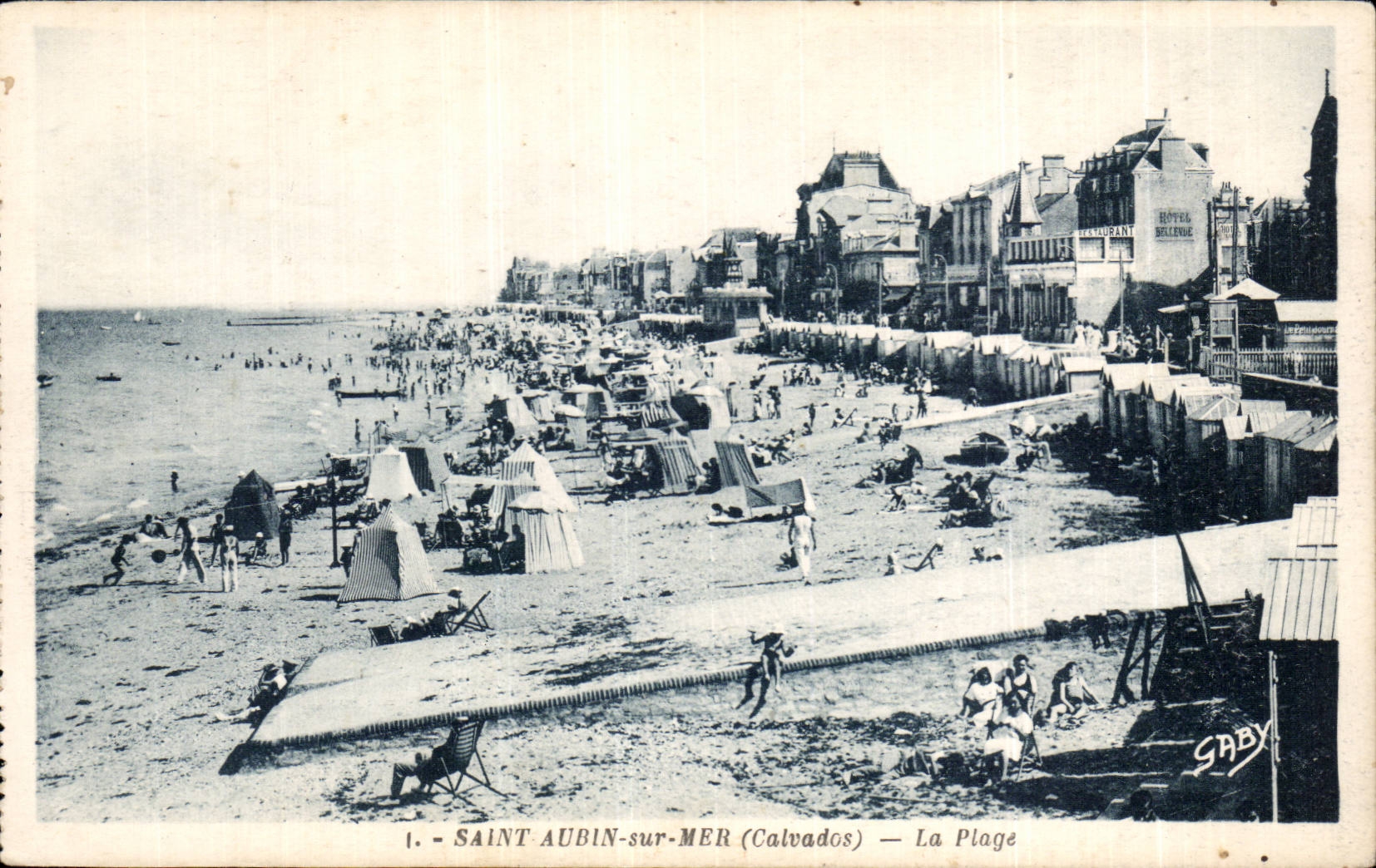 CPA St Aubin on sea the beach