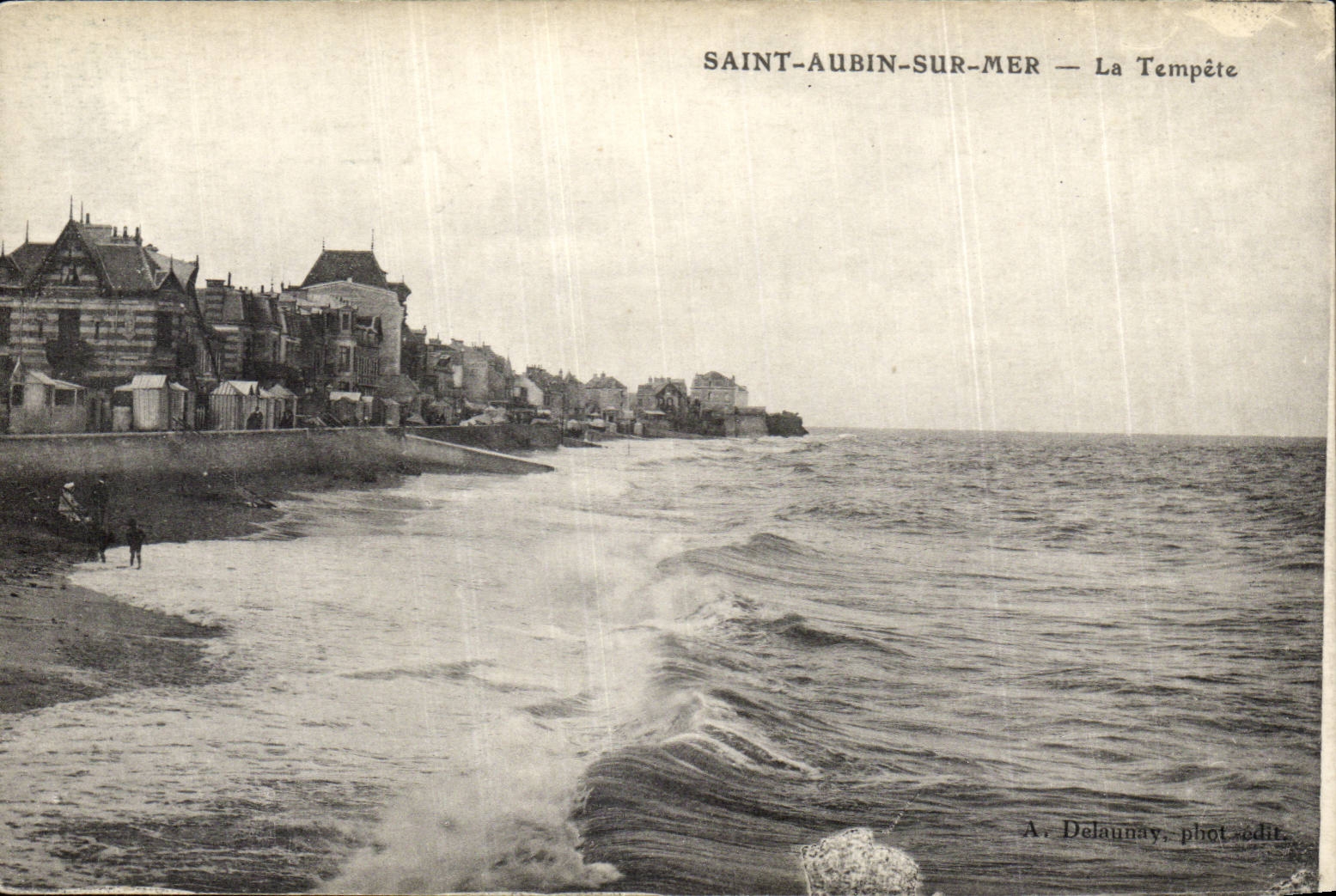 CPA St Aubin on sea the storm