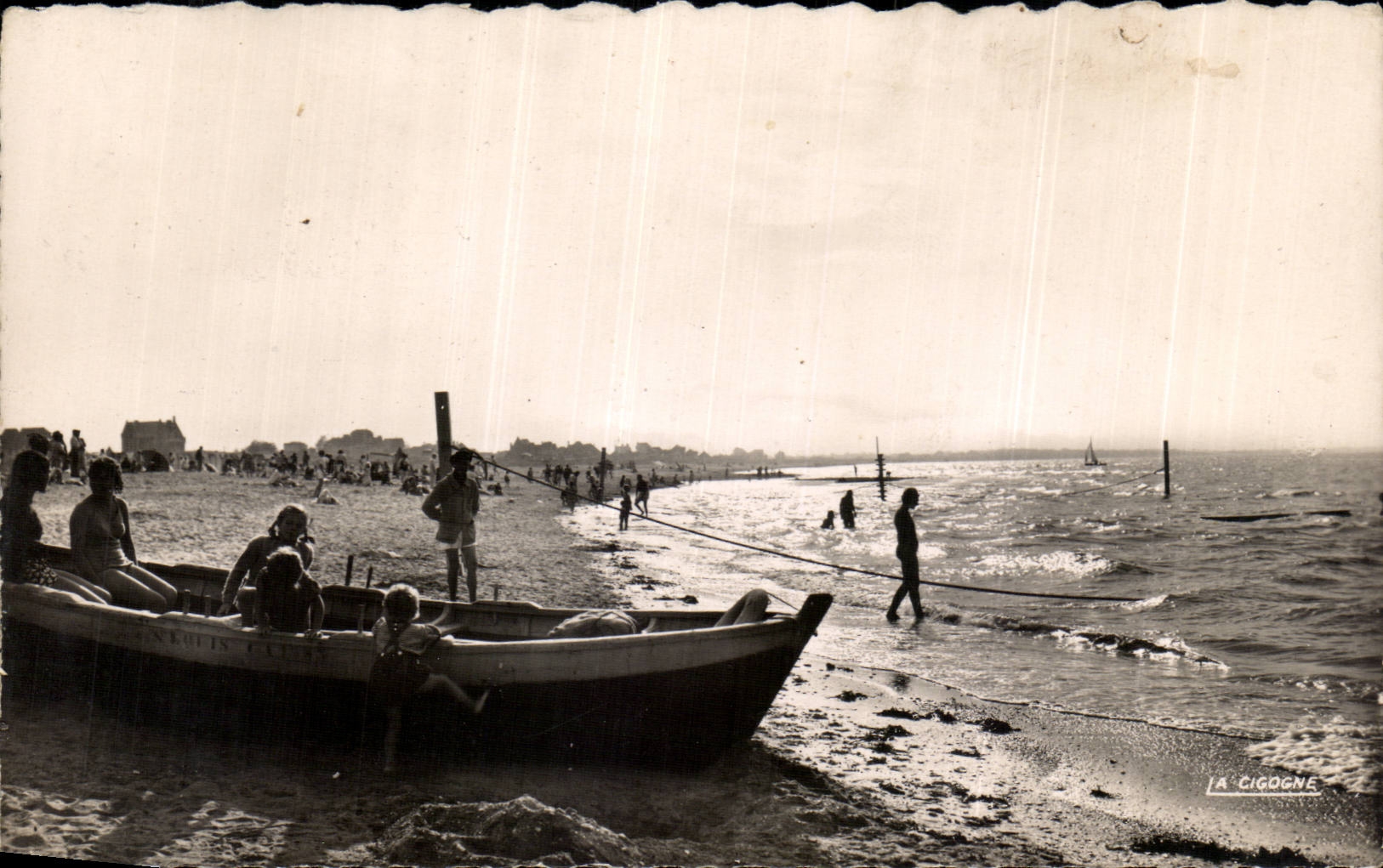 CPA Ouistreham Riva Bleated the beach