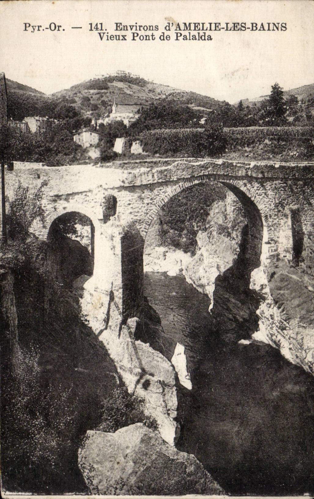 CPA Surroundings of Amelie les Bains Old bridge of Palalda