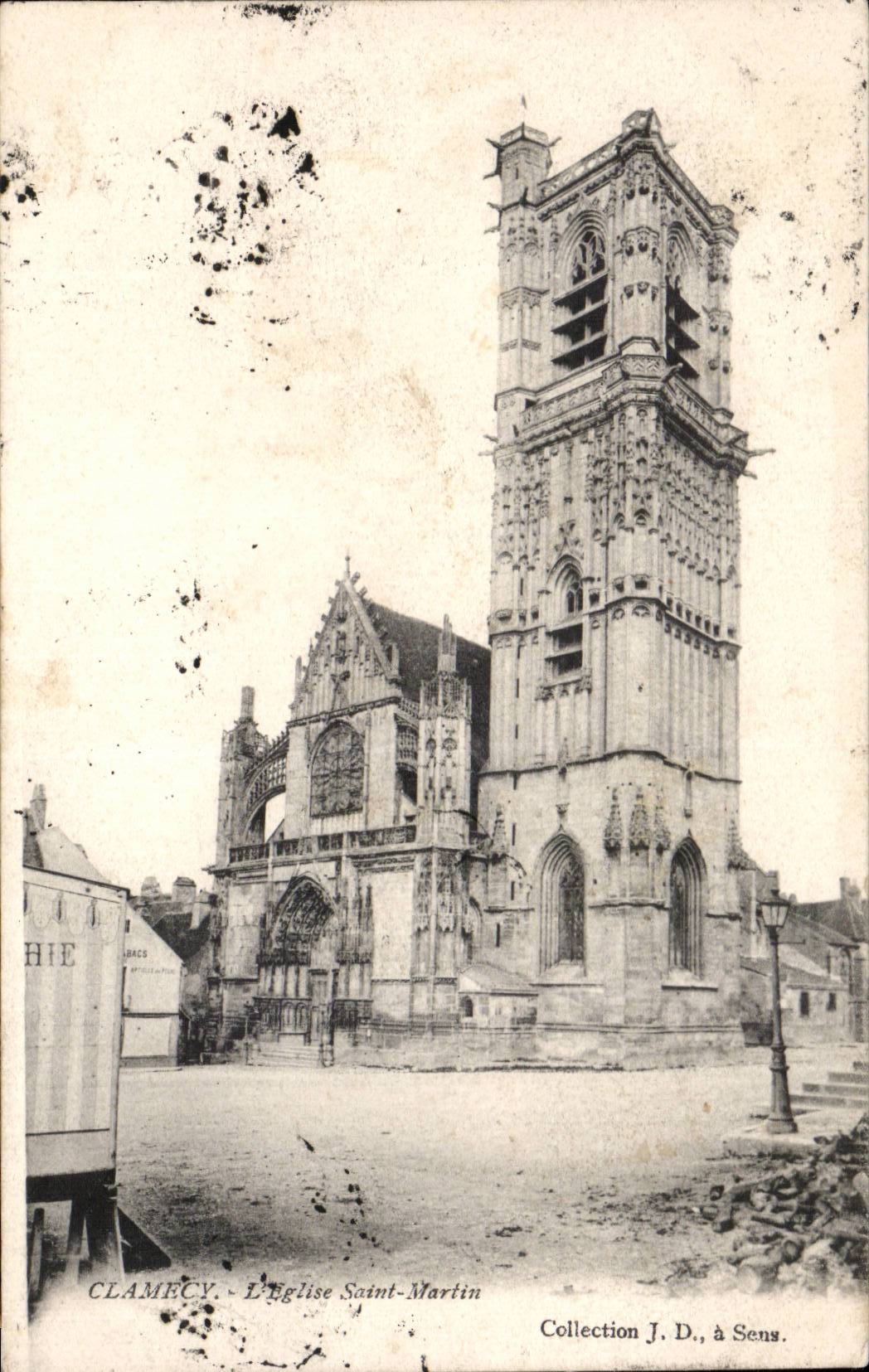 CPA Clamecy the church Saint Martin