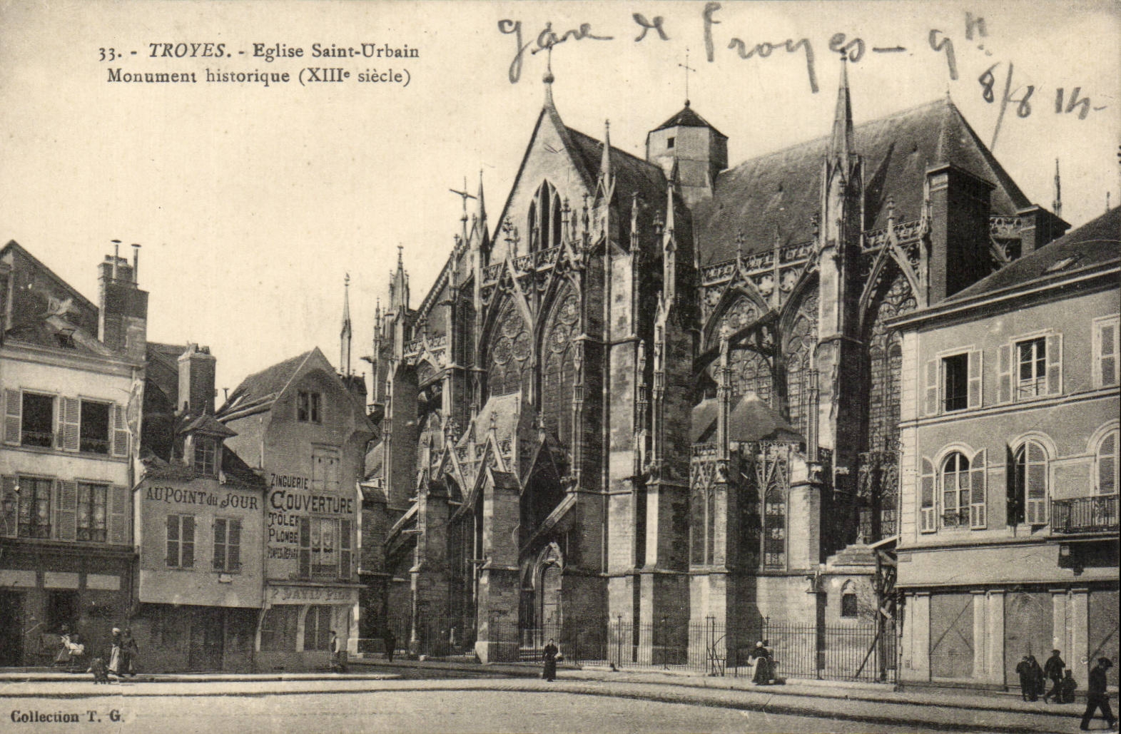 CPA TRoyes Church Saint Urbain