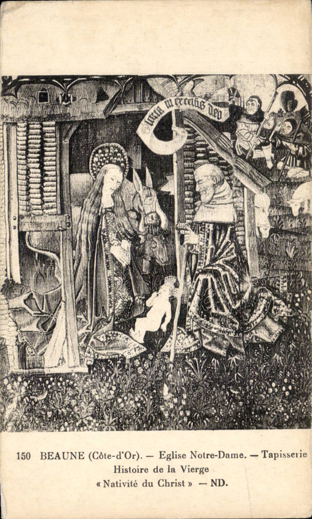 Beaune CPA Church Notre Dame Tapestry History of the virgin Nativity of Christ