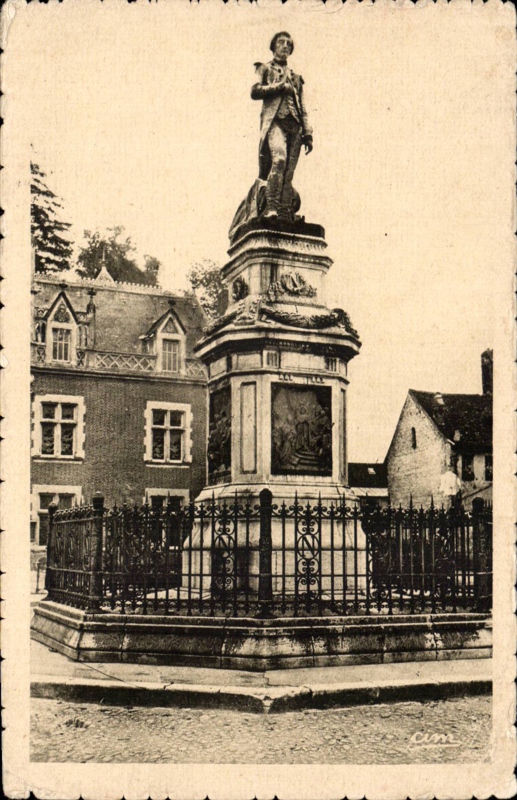 CPA Auxonne Statue Napoleon 1st