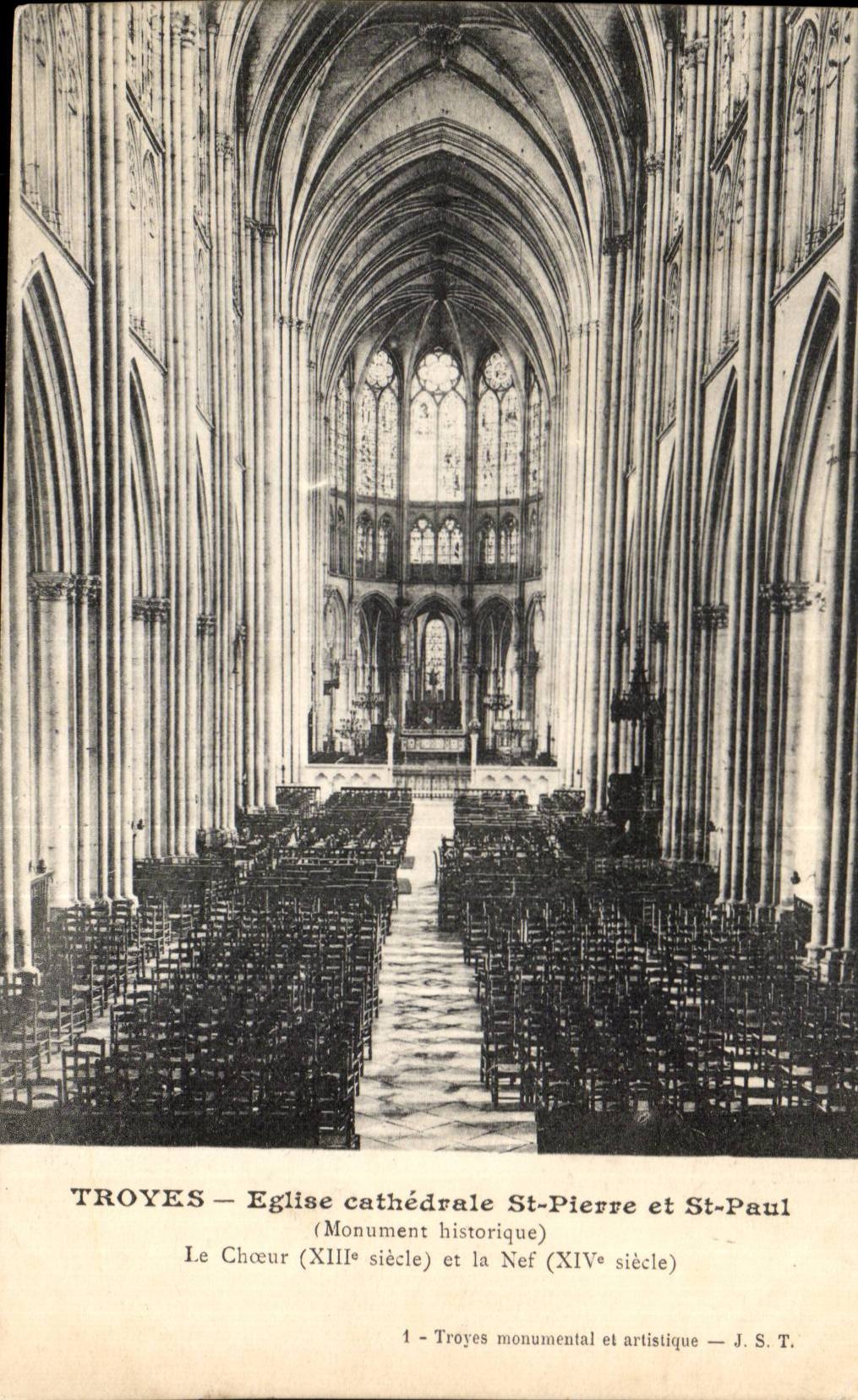 CPA Troyes Church cathedral St Pierre and St Paul chorus