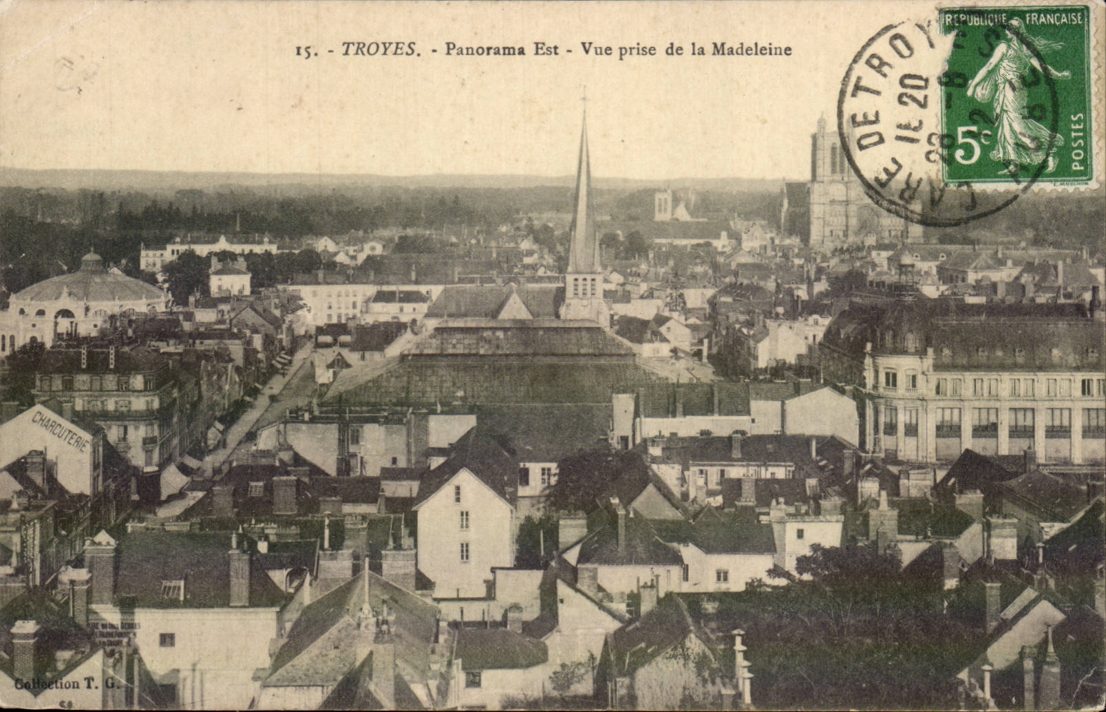 Troyes CPA Panorama Is Seen from of the madeleine