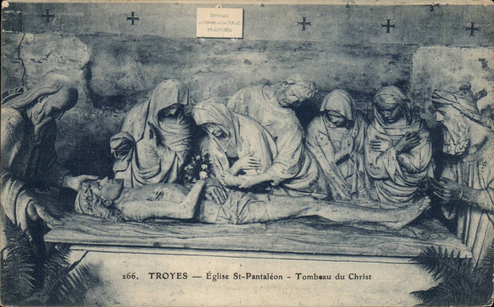 CPA Troyes Church Saint Pantaleon Tomb of Christ