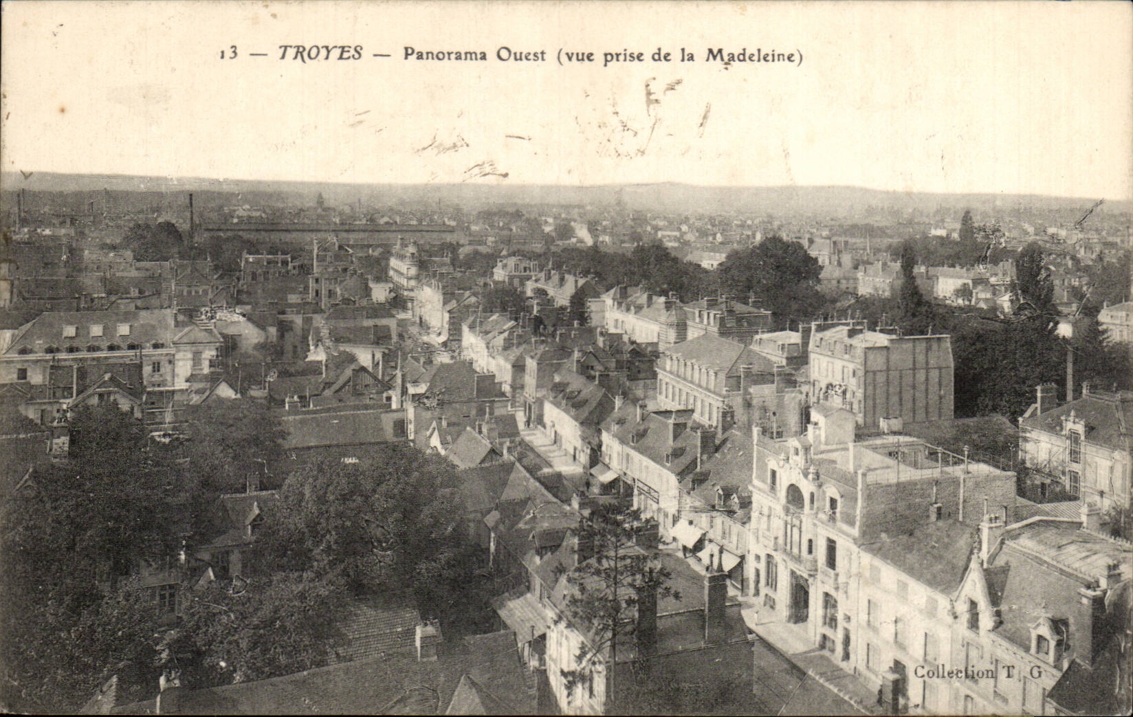 CPA Troyes western Panorama Seen from of the Madeleine