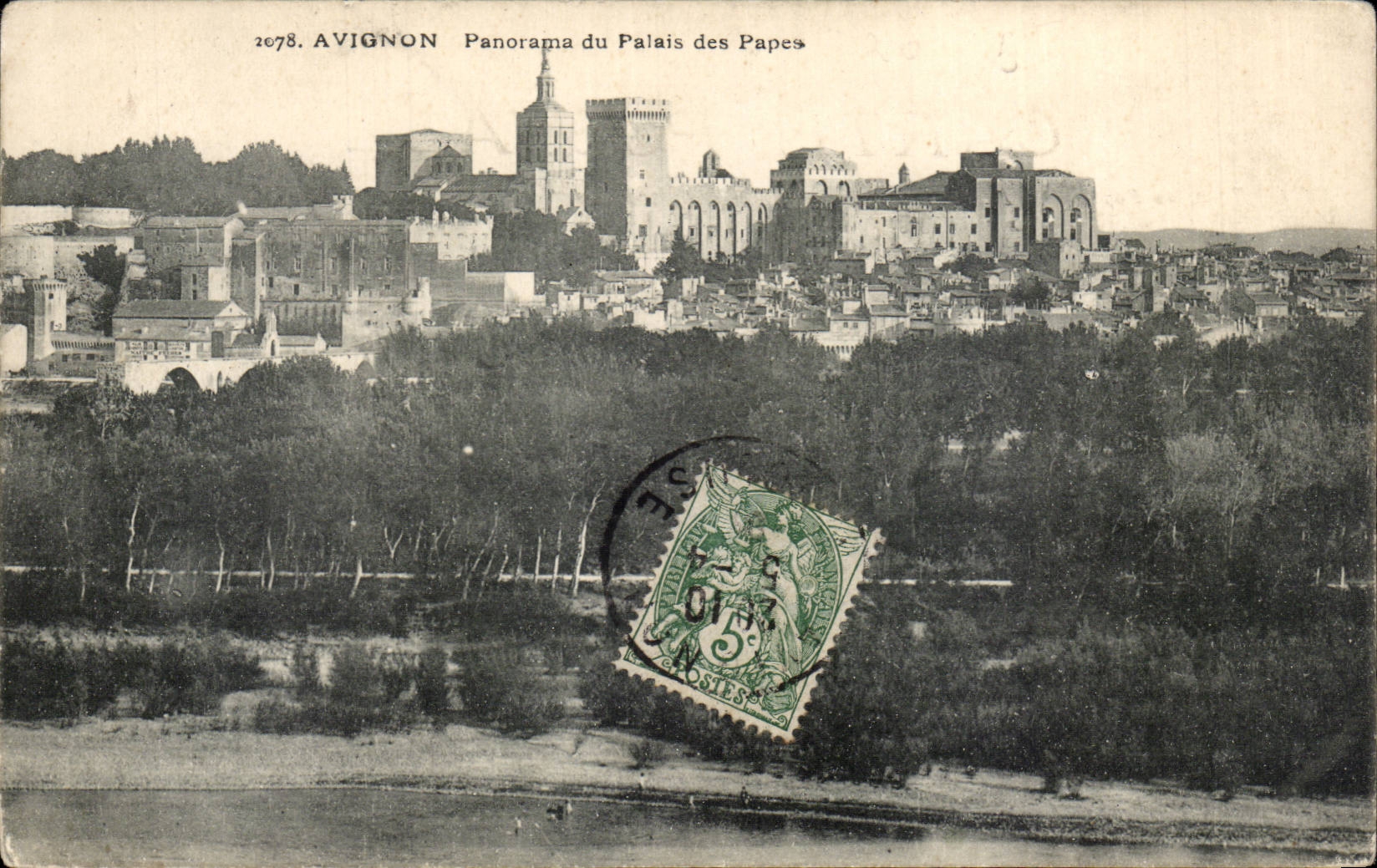 CPA Avignon Panorama des Gaumens der Papste