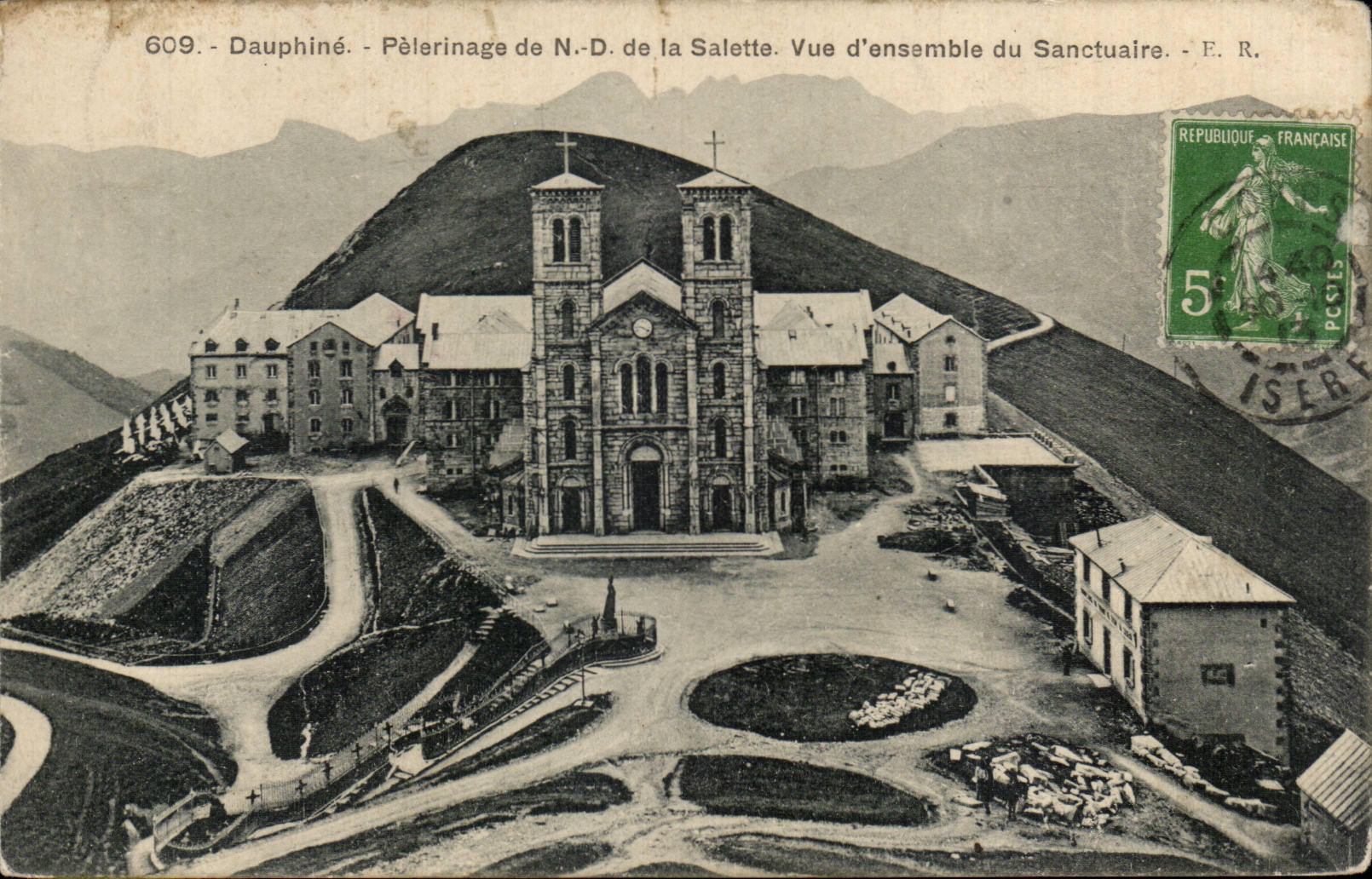 Dauphine CPA ND Pilgrimage of Salette Overall picture of the sanctuary