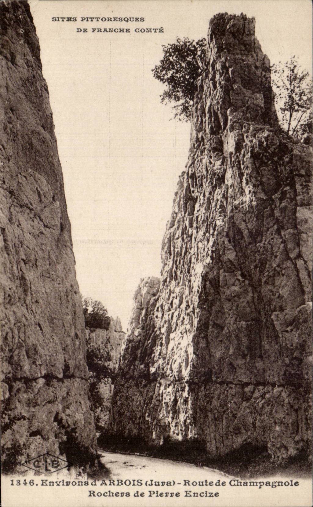 CPA Surroundings of alpine laburnum Road of Champagnole Rocks of Pierre Encize