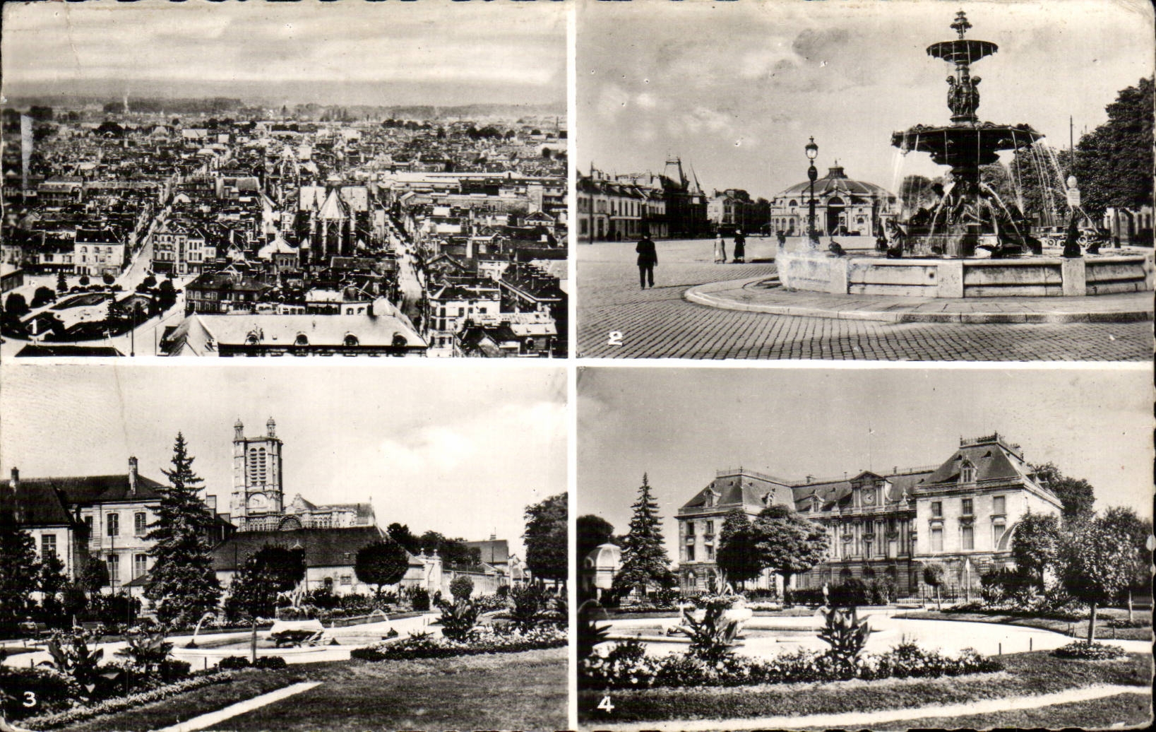 Troyes CPSM View Circus and fountain argence