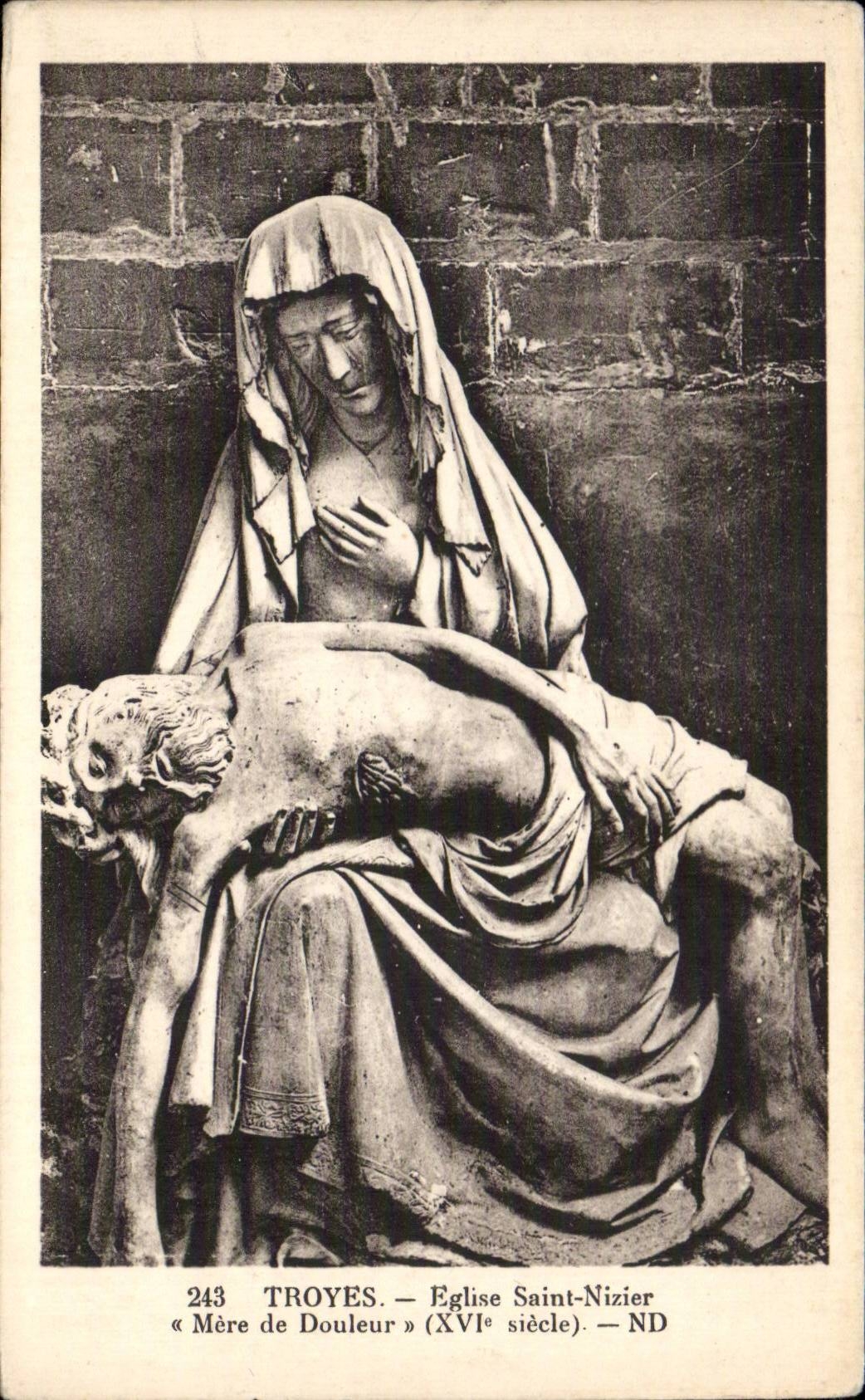 Troyes CPA Church Saint Nizier Mother of pain