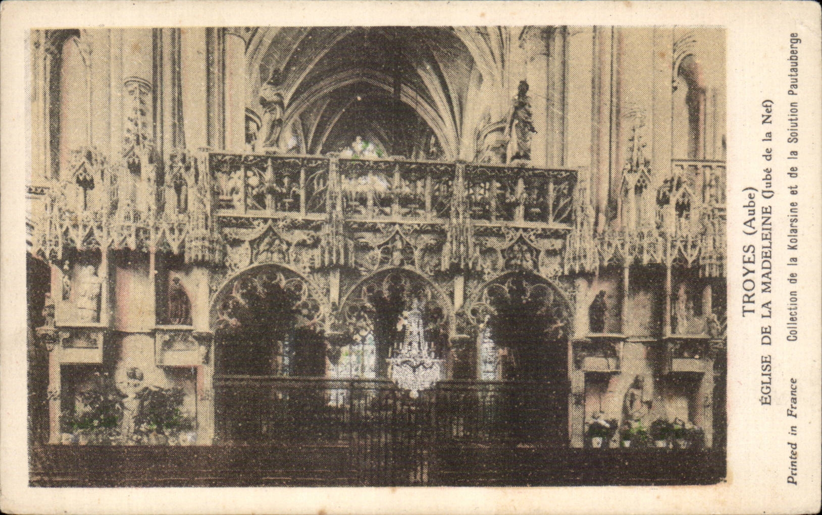 Troyes CPA Church of the Madeleine Jube of the nave