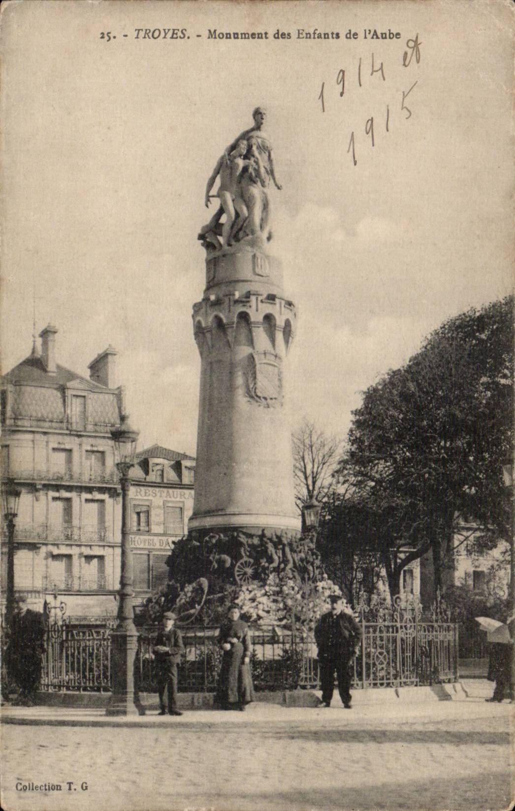 Troyes CPA Monument of the children of the paddle